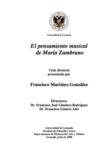 Música y María Zambrano
